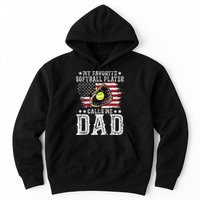 Softball Dad My Favorite Softball Player Calls Me Dad Gift Hoodie