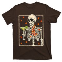  Skeleton Drinking Margarita Cocktail Fall Thanksgiving T-Shirt