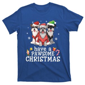 Schnauzer Dogs Merry Day Mom Dad Have A Pawsome Christmas Meaningful Gift T-Shirt