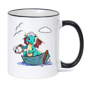 Sea Dragon Maritime Boat Sailor Sailor Sailor 11oz Black Color Changing Mug