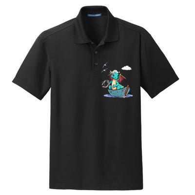 Sea Dragon Maritime Boat Sailor Sailor Sailor Dry Zone Grid Polo