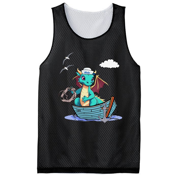 Sea Dragon Maritime Boat Sailor Sailor Sailor Mesh Reversible Basketball Jersey Tank