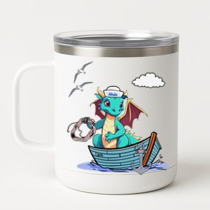 Sea Dragon Maritime Boat Sailor Sailor Sailor 12 oz Stainless Steel Tumbler Cup