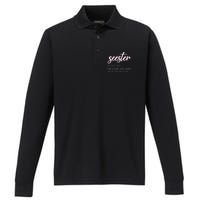 Seester Definition Mom Sister Friend Sister Apparel Performance Long Sleeve Polo