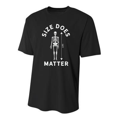 Size Does Matter Halloween 12 Foot Skeleton Youth Performance Sprint T-Shirt