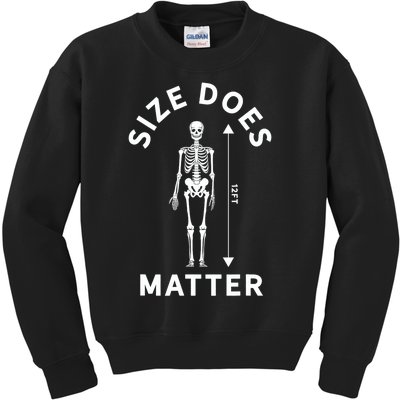 Size Does Matter Halloween 12 Foot Skeleton Kids Sweatshirt