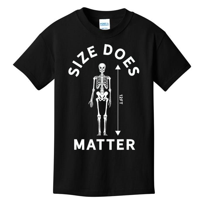 Size Does Matter Halloween 12 Foot Skeleton Kids T-Shirt