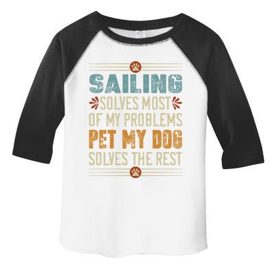 Sailing Dog Mom Dad Sailor Dog Lover Doggo Boating Fun Funny Gift Toddler Fine Jersey T-Shirt