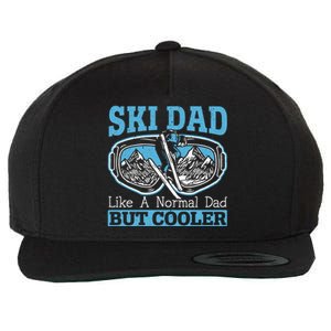 Ski Dad Mountain Ski Winter Sport Skier Snow Father Day Meaningful Gift Wool Snapback Cap