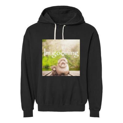 Silly Dog Meme Meme Brainrot Gen Z Funny Haircut Dog Meme Garment-Dyed Fleece Hoodie
