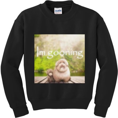 Silly Dog Meme Meme Brainrot Gen Z Funny Haircut Dog Meme Kids Sweatshirt