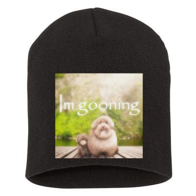 Silly Dog Meme Meme Brainrot Gen Z Funny Haircut Dog Meme Short Acrylic Beanie