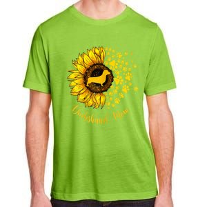 Sunflower Dachshund Mom Dog Lover Gift Adult ChromaSoft Performance T-Shirt