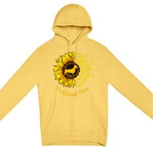 Sunflower Dachshund Mom Dog Lover Gift Premium Pullover Hoodie