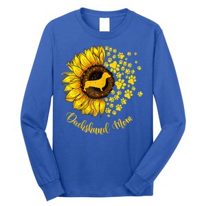 Sunflower Dachshund Mom Dog Lover Gift Long Sleeve Shirt