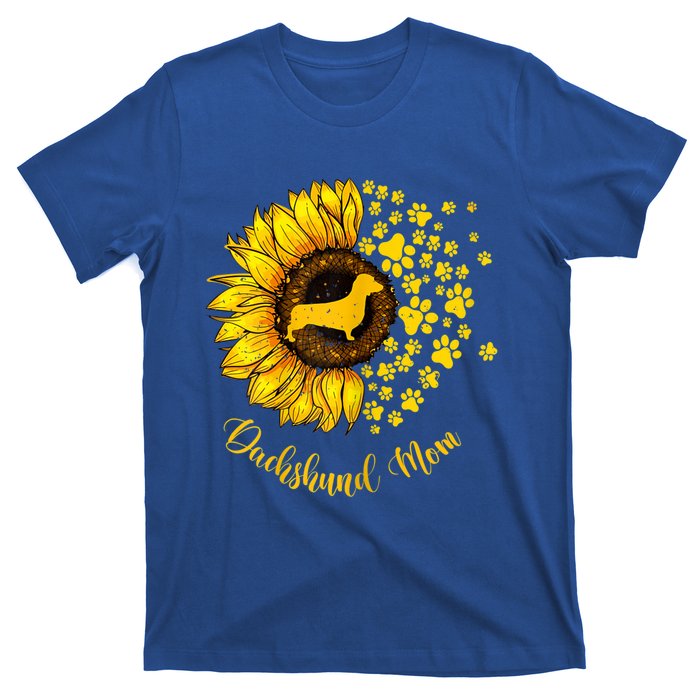 Sunflower Dachshund Mom Dog Lover Gift T-Shirt