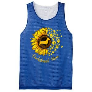 Sunflower Dachshund Mom Dog Lover Gift Mesh Reversible Basketball Jersey Tank