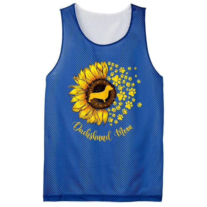 Sunflower Dachshund Mom Dog Lover Gift Mesh Reversible Basketball Jersey Tank