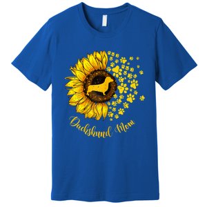 Sunflower Dachshund Mom Dog Lover Gift Premium T-Shirt