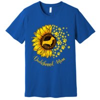 Sunflower Dachshund Mom Dog Lover Gift Premium T-Shirt