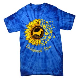 Sunflower Dachshund Mom Dog Lover Gift Tie-Dye T-Shirt