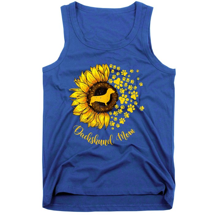 Sunflower Dachshund Mom Dog Lover Gift Tank Top