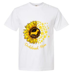 Sunflower Dachshund Mom Dog Lover Gift Garment-Dyed Heavyweight T-Shirt