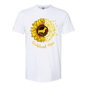 Sunflower Dachshund Mom Dog Lover Gift Softstyle CVC T-Shirt