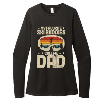 Ski Dad My Favourite Ski Buddies Call Me Dad Skiing Skier Cool Gift Womens CVC Long Sleeve Shirt