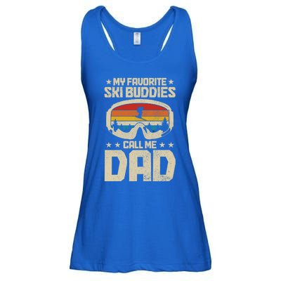 Ski Dad My Favourite Ski Buddies Call Me Dad Skiing Skier Cool Gift Ladies Essential Flowy Tank