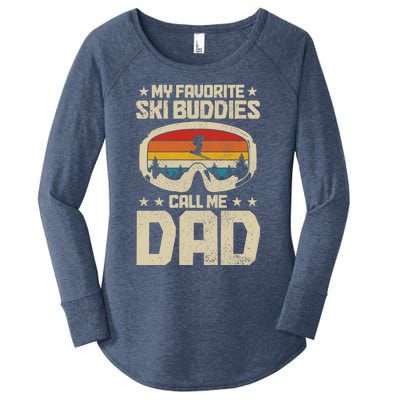 Ski Dad My Favourite Ski Buddies Call Me Dad Skiing Skier Cool Gift Women's Perfect Tri Tunic Long Sleeve Shirt