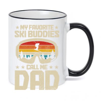 Ski Dad My Favourite Ski Buddies Call Me Dad Skiing Skier Cute Gift 11oz Black Color Changing Mug