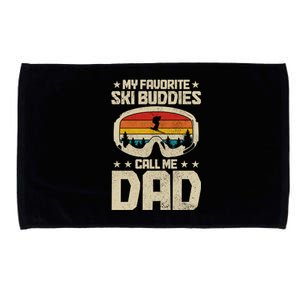 Ski Dad My Favourite Ski Buddies Call Me Dad Skiing Skier Cute Gift Microfiber Hand Towel