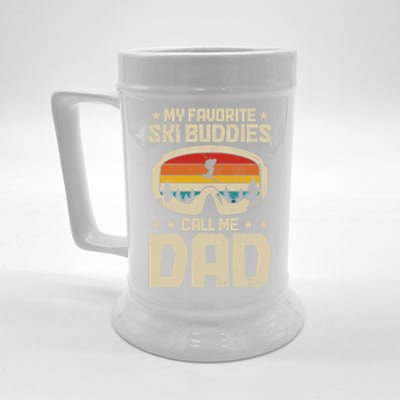 Ski Dad My Favourite Ski Buddies Call Me Dad Skiing Skier Cute Gift Beer Stein