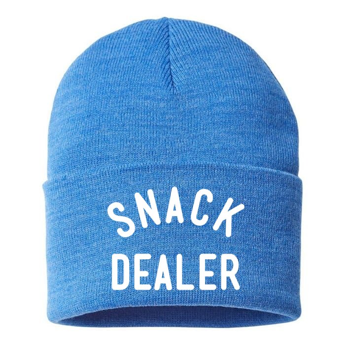 Snack Dealer Mom Teacher Daycare Funny Gift Present Cute Gift Sustainable Knit Beanie