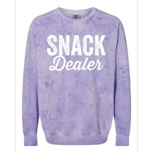 Snack Dealer Mom Teacher Daycare Funny Meaningful Gift Colorblast Crewneck Sweatshirt