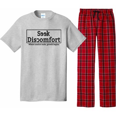 Seek Discomfort Motivational Quote Inspirational Change Pajama Set