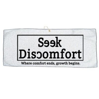 Seek Discomfort Motivational Quote Inspirational Change Large Microfiber Waffle Golf Towel