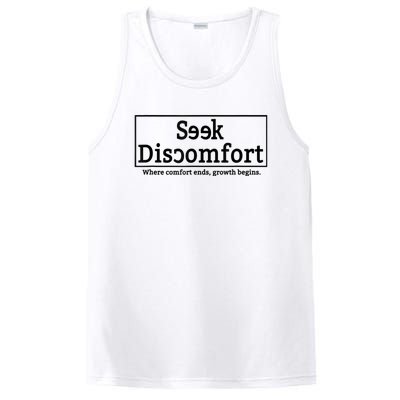 Seek Discomfort Motivational Quote Inspirational Change PosiCharge Competitor Tank