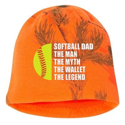 Softball Dad Man Myths Wallet Softball Fathers Day Kati - Camo Knit Beanie