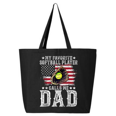 Softball Dad My Favorite Softball Player Calls Me Dad Gift 25L Jumbo Tote