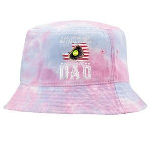 Softball Dad My Favorite Softball Player Calls Me Dad Gift Tie-Dyed Bucket Hat