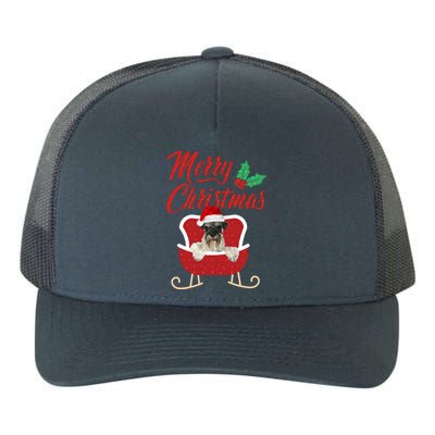 Schnauzer Dog Merry Christmas Design For The Holiday Season! Yupoong Adult 5-Panel Trucker Hat