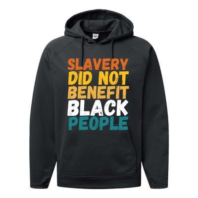 Slavery Did Not Benefit Black People Performance Fleece Hoodie