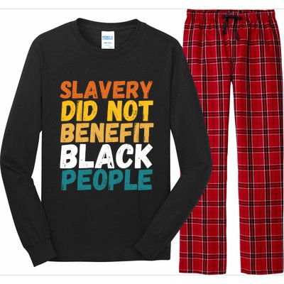 Slavery Did Not Benefit Black People Long Sleeve Pajama Set