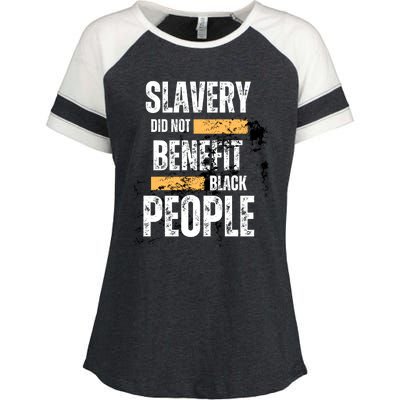 Slavery Did Not Benefit Black People Enza Ladies Jersey Colorblock Tee