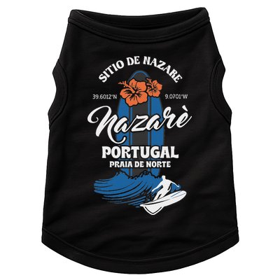 Sitio De Nazare Portugal Beach Surfing Souvenir Surfer Doggie Tank