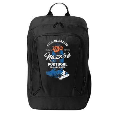 Sitio De Nazare Portugal Beach Surfing Souvenir Surfer City Backpack