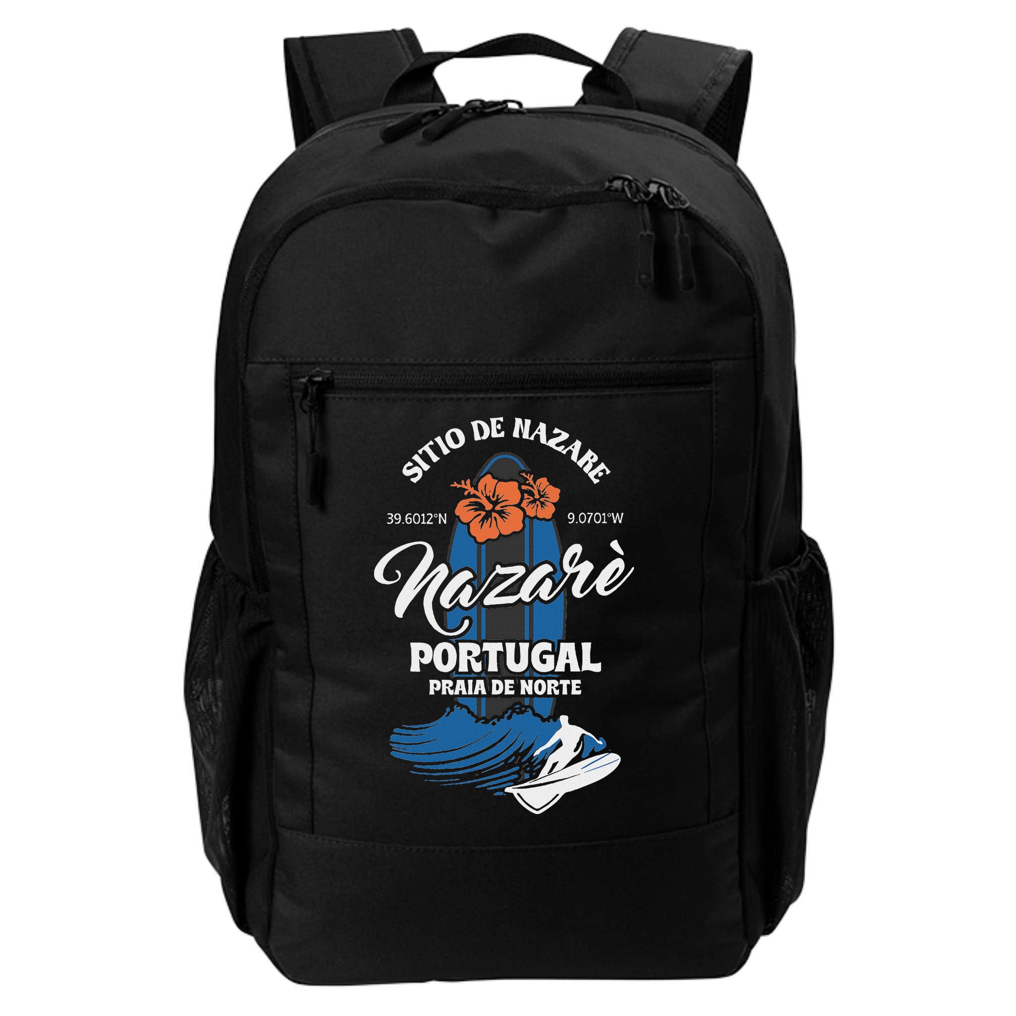 Sitio De Nazare Portugal Beach Surfing Souvenir Surfer Backpack