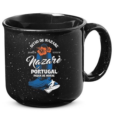 Sitio De Nazare Portugal Beach Surfing Souvenir Surfer 15oz Campfire Ceramic Mug